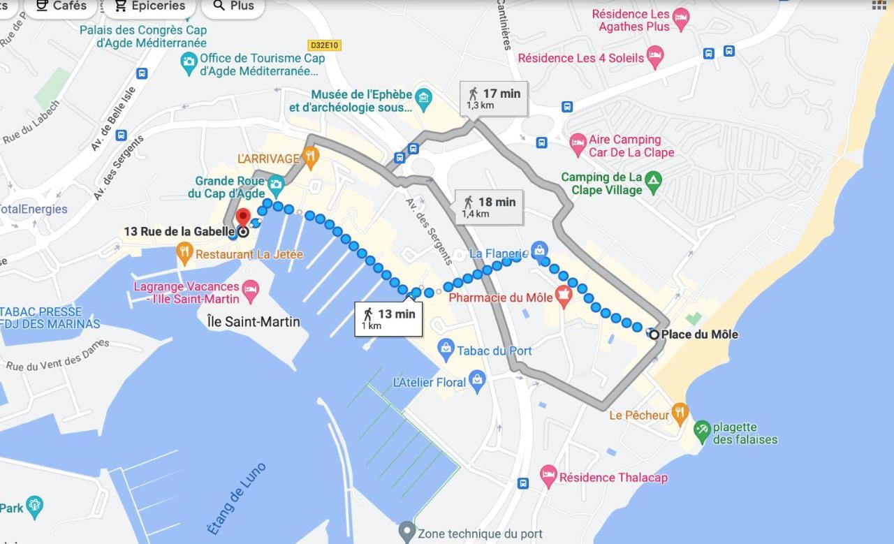 Port Brescou, T3 En Duplex Climatise, Superbe Vue Sur Le Port Lejlighed Agde Eksteriør billede